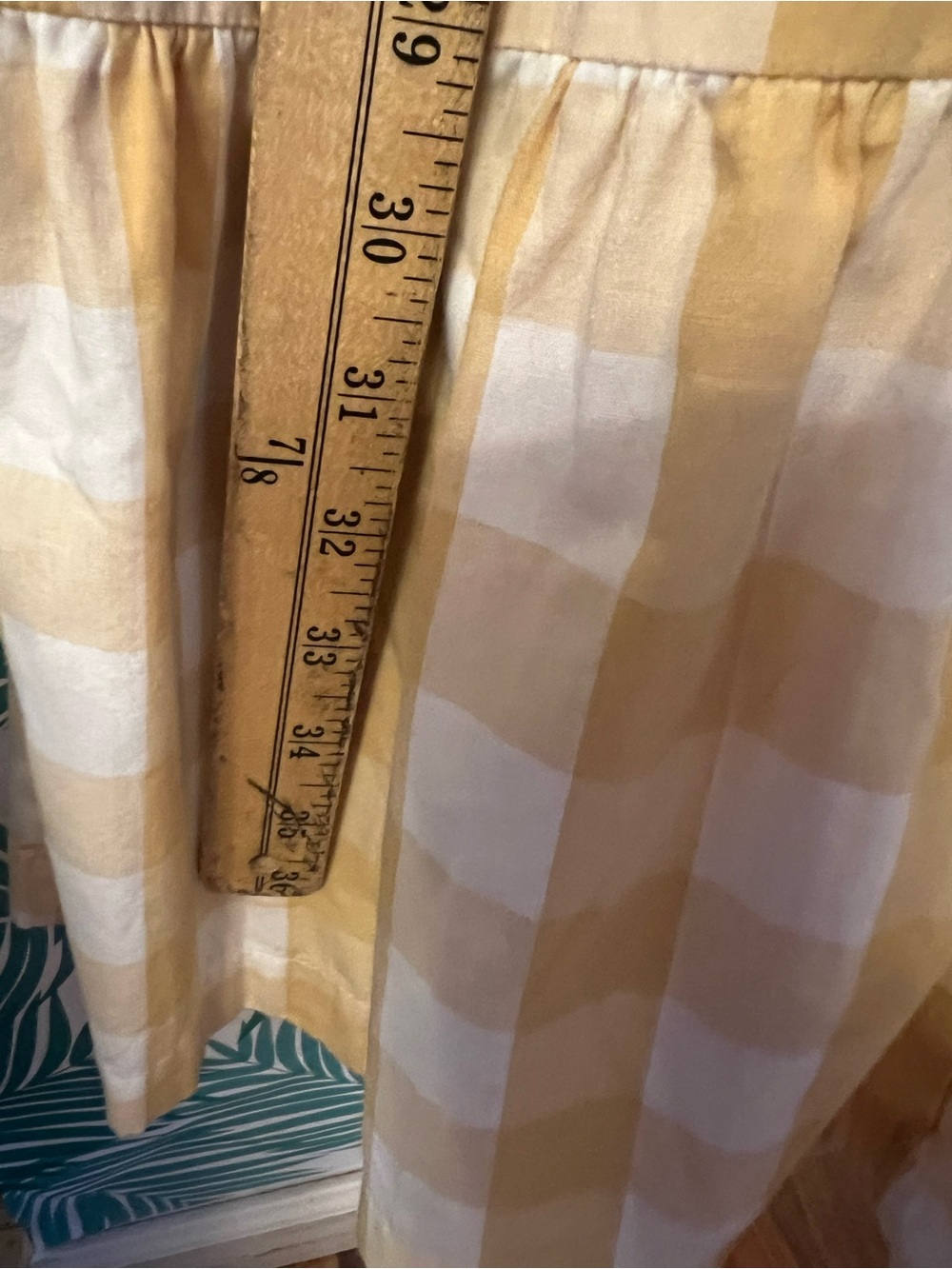 Abercrombie & Fitch Yellow and White Gingham Smocked Maxi Dress Sz S - Picture 12 of 12